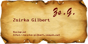 Zsirka Gilbert névjegykártya